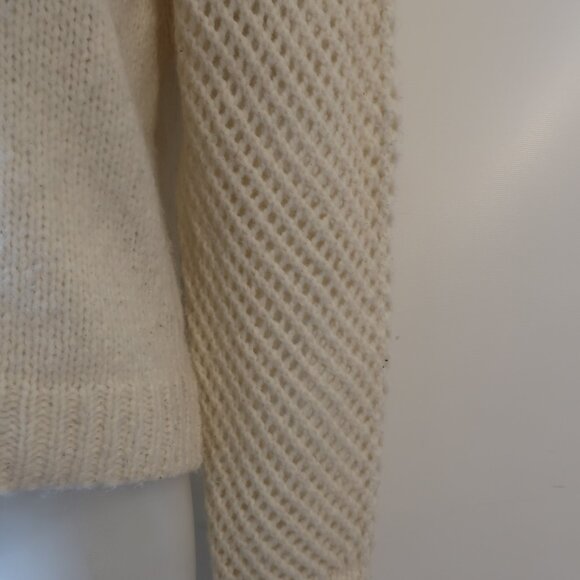 Womens LoveShackFancy Cream Knit Sweater Sz M - Picture 5 of 12